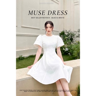 Váy taffa phối cổ kim sa