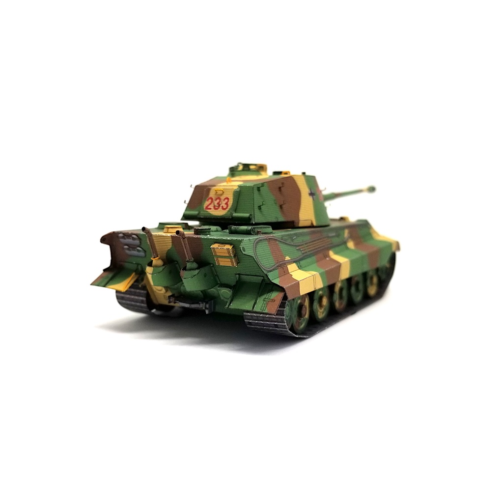 Mô hình giấy 3D  tank Tiger II tỉ lệ 1/72