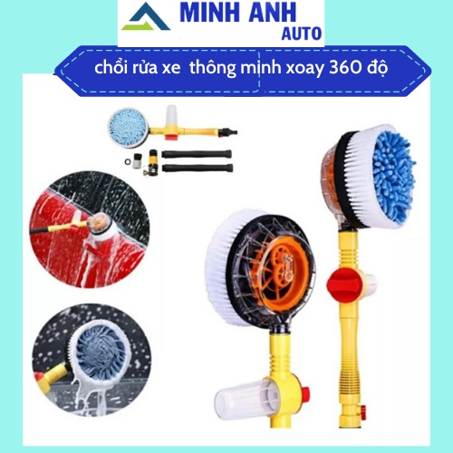 Chổi Rửa Xe Ôtô Tự Xoay 360 Độ - Tiện Lợi Sử Dụng Dễ Dàng Giúp Tiết Kiệm Công Sức Mỗi Khi Lau Rửa
