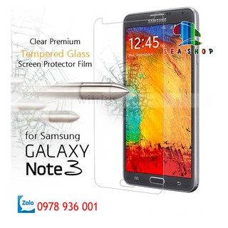 [TẶNG KÈM MIẾNG LAU] Combo 2 kính cường lực Samsung Galaxy Note 3 - N9000 - Trong suốt - Cảm ứng mượt mà