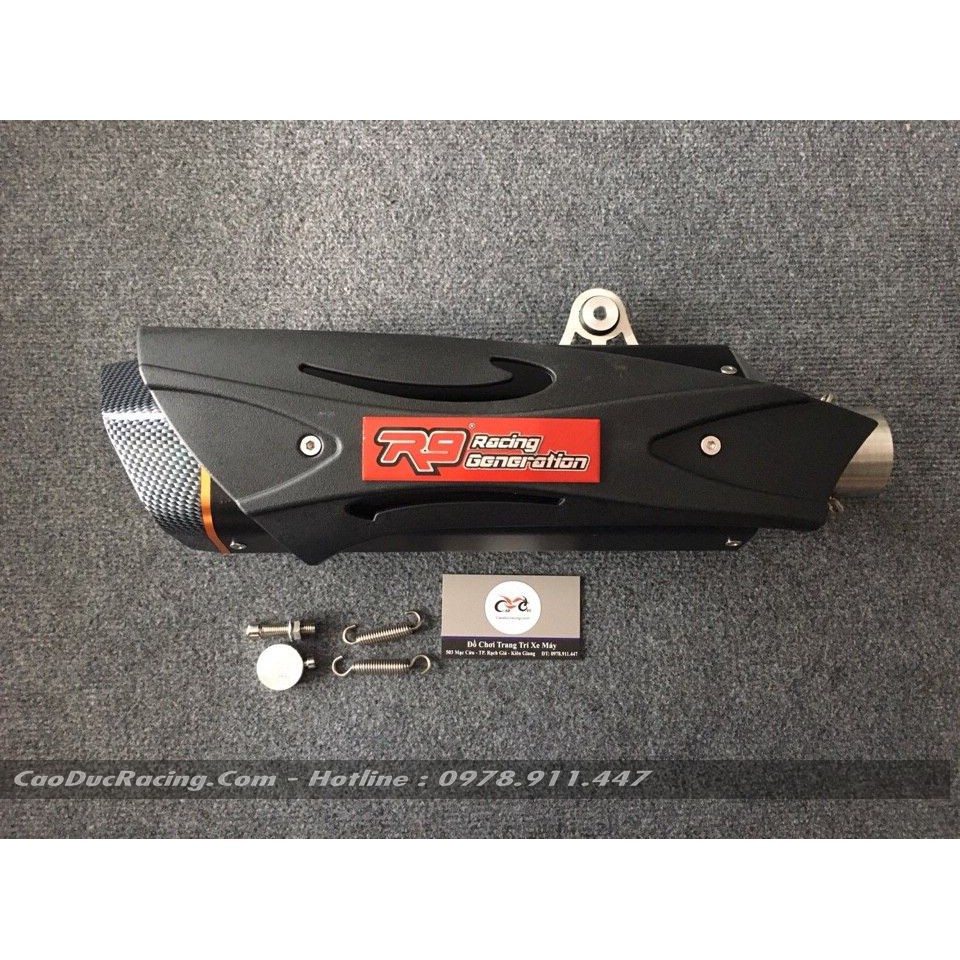 Full Lon pô R9 lắp mọi loại xe - có tiêu , lò xo pô