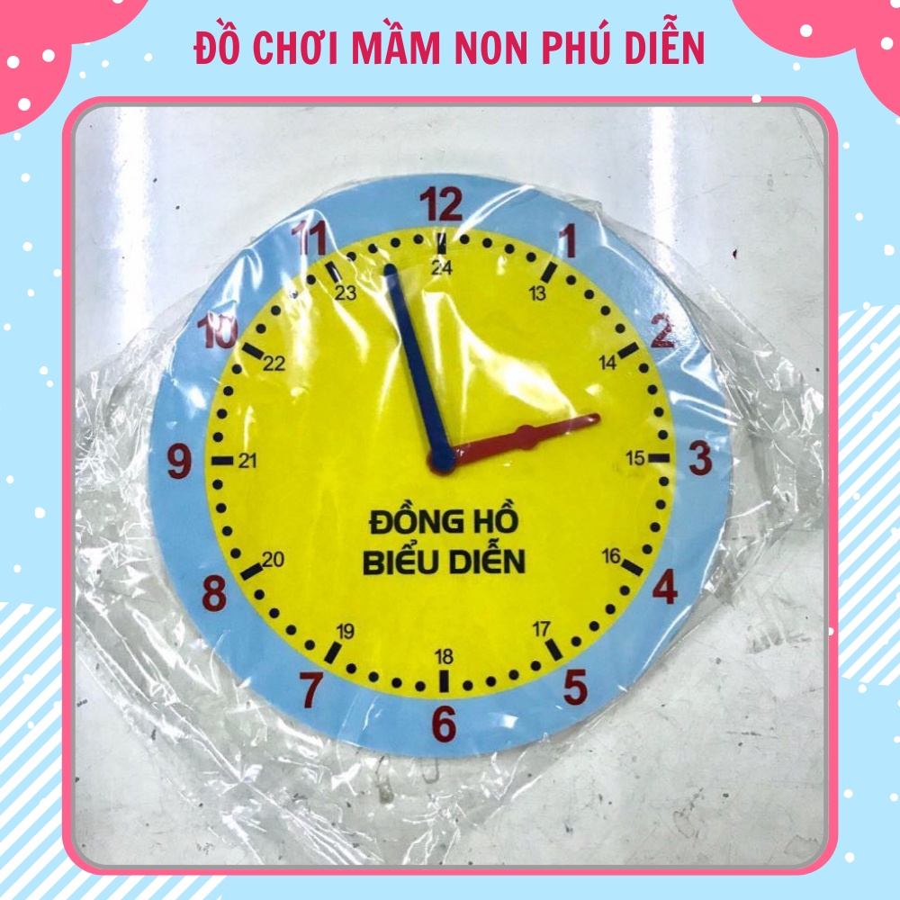 Mô Hình Đồng Hồ Bằng Nhựa Kích Thước To Cho Giáo Viên Hướng Dẫn Học Sinh Xem Giờ