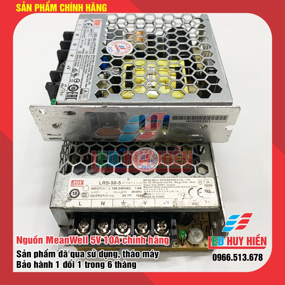 Nguồn meanwell 5V 10A (50w) đã qua sử dụng (Sale)