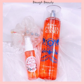 [BILL MỸ] AGAVE PAPAYA SUNSET BỘ XỊT THƠM DƯỠNG THỂ BATH AND BODY WORKS