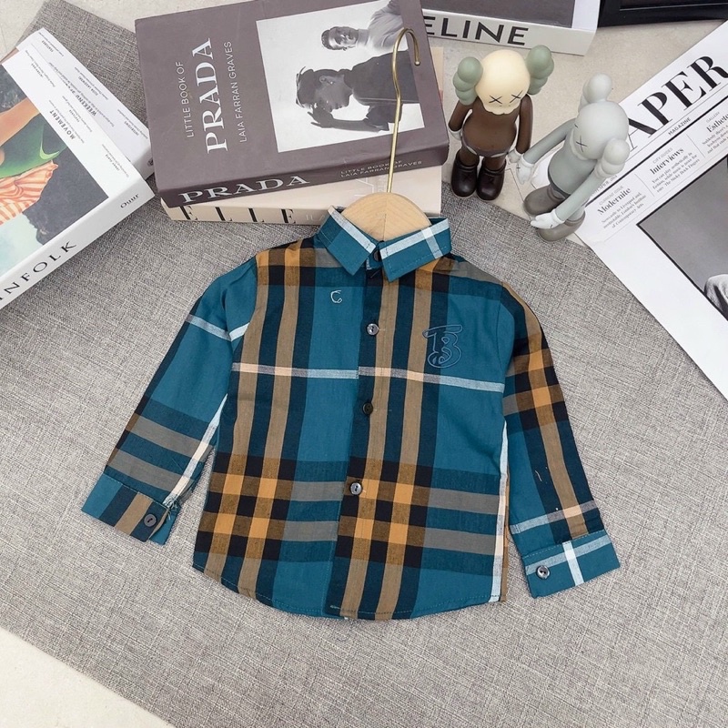 Áo sơ mi kẻ cho bé trai hàng loại 1 9-25kg