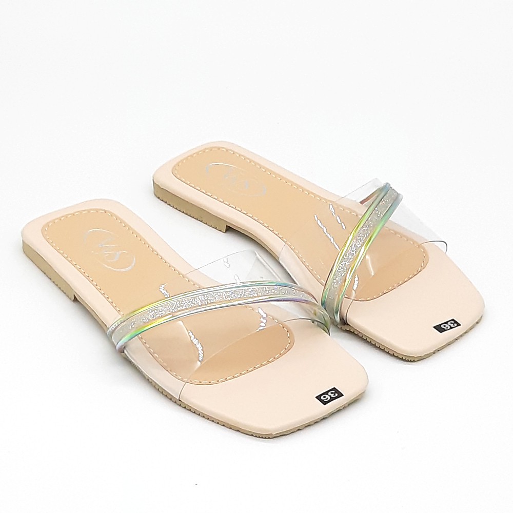 Dép lê bệt nữ quai ngang trong phối quai kim tuyến 7 màu thời trang VYS TA6751 (Nhiều màu)