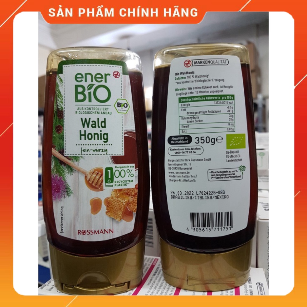 Mật ong rừng hữu cơ ener BiO Wald honig hàng Đức