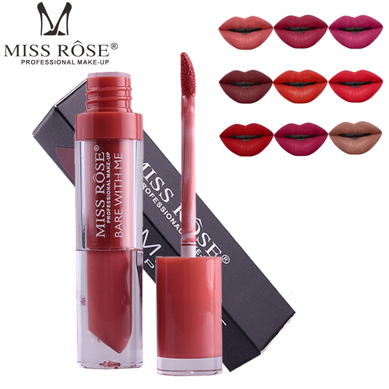 24 Color Liquid Waterproof Long-lasting Matte Lipstick Non-stick Cup Lip Gloss Makeup