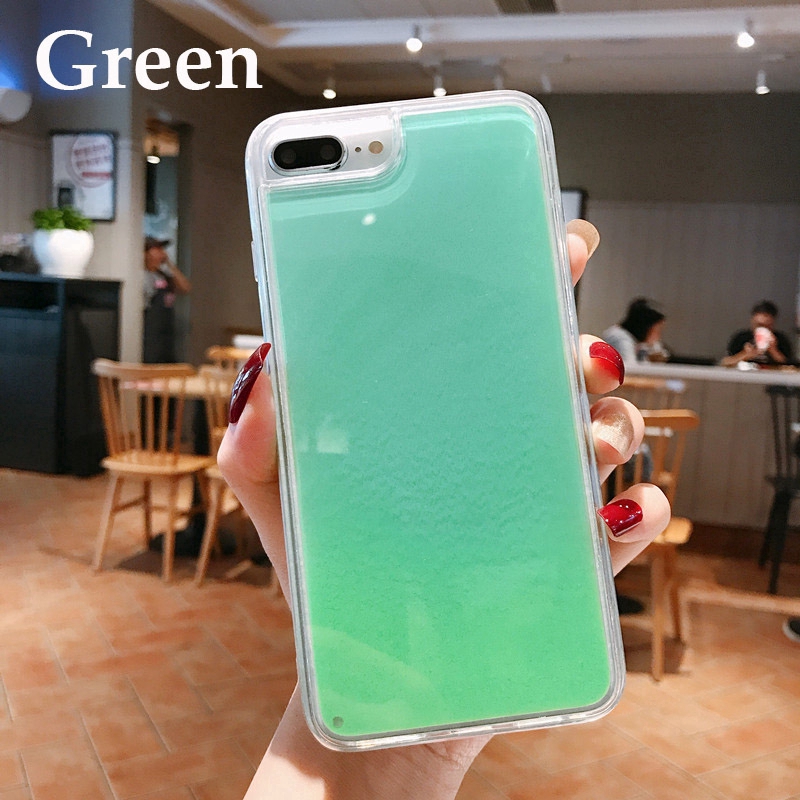 Ốp Điện Thoại Suntaiho Phối Cát Và Dịch Lỏng Phát Quang Neon Dành Cho iPhone 11 Pro Max XR 6s XS Max 7 8 Plus