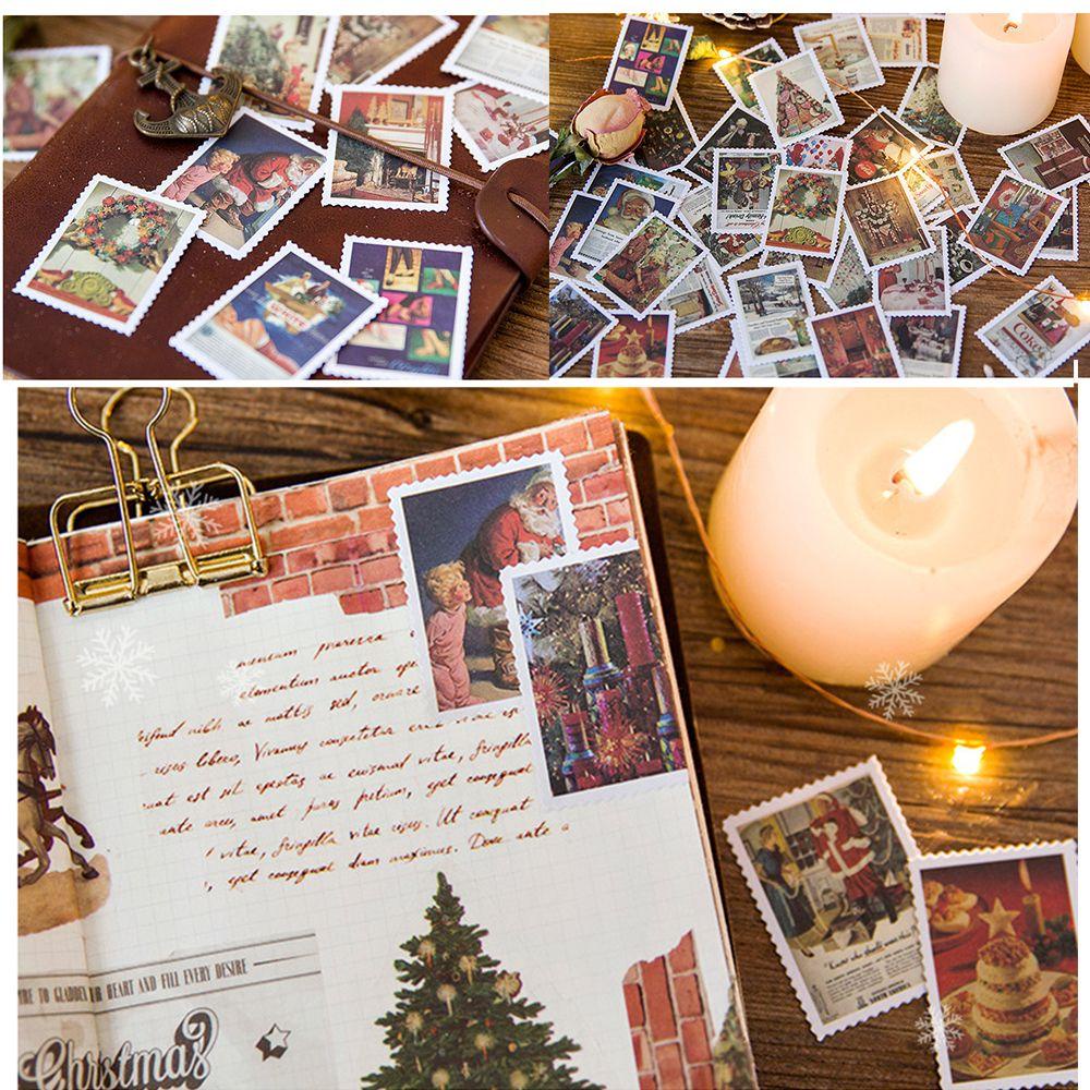 Set 1 / 45 Miếng Dán Trang Trí Sổ Tay Chủ Đề Giáng Sinh