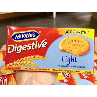 Bánh Quy Lúa Mì Nguyên Cám Ít Béo Mcvitie'ss Digestive Light (250g)