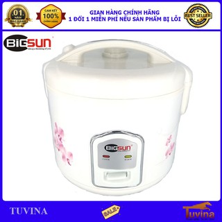 Nồi cơm điện bigsun chống dính 1.8 lít br-188d - nắp gài - hàng chính hãng