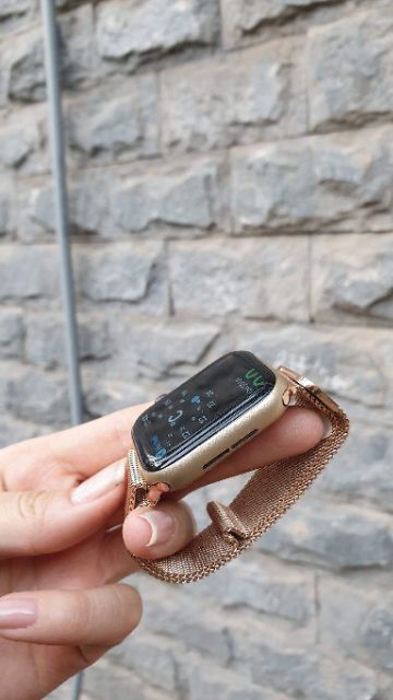 Dán skin đen bóng giả thép cho Apple Watch seri 1-2-3-4-5 Che Vết Xước (Tự Dán dễ và đẹp )