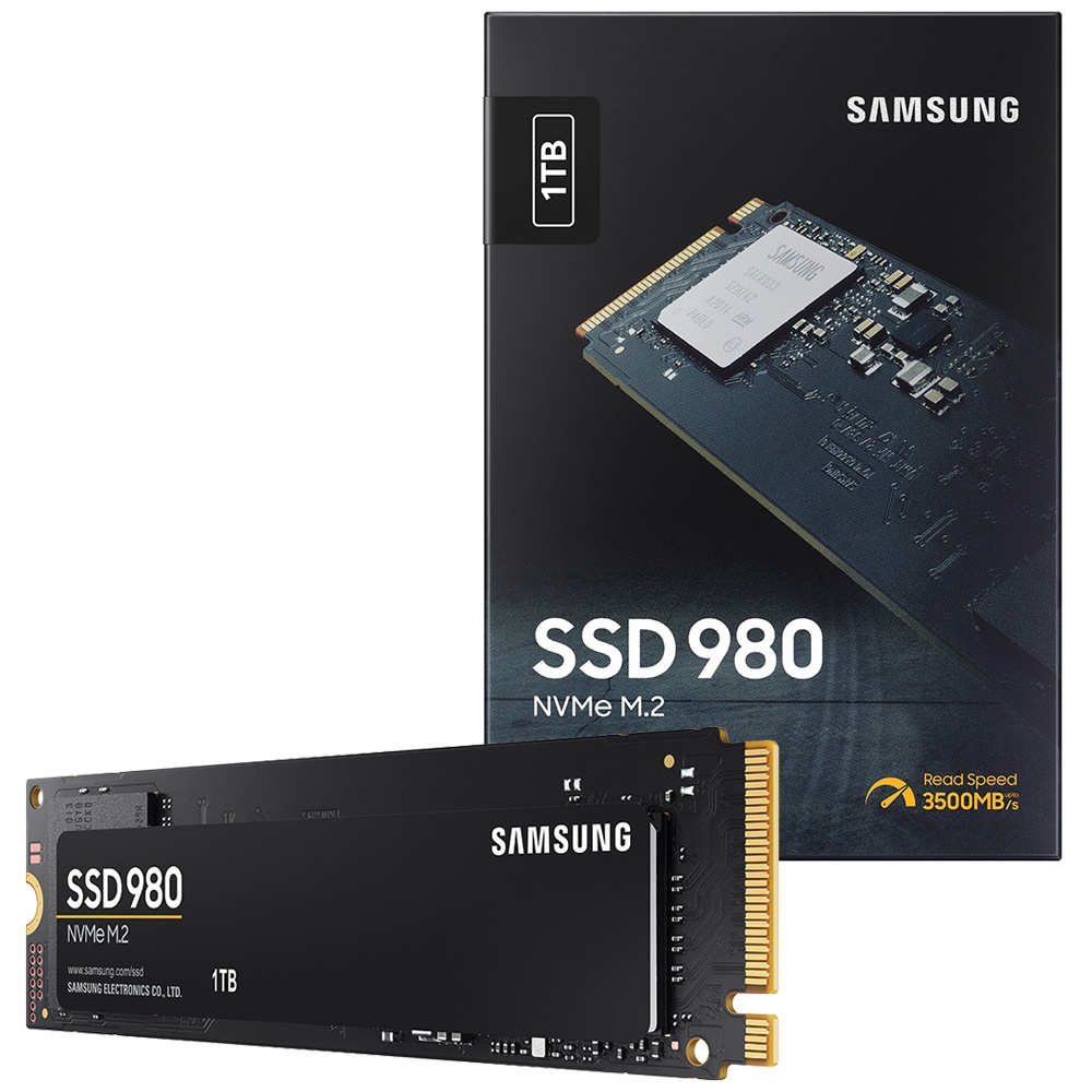 Ổ Cứng SSD Samsung 980 1TB PCIe NVMe 3.0x4 (Đọc 3500MB/s - Ghi 3000MB/s) - (MZ-V8V1T0BW)