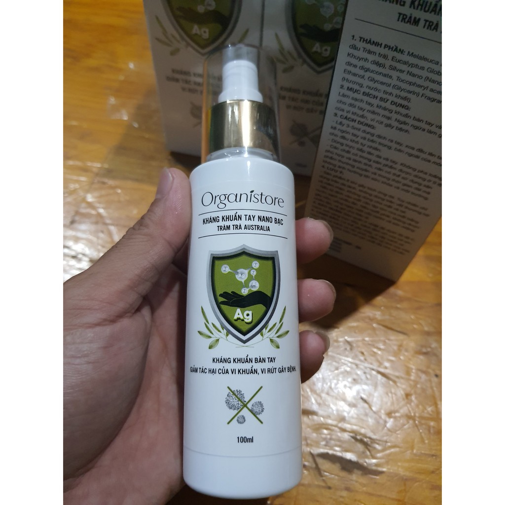 Xịt rửa tay khô Organistore kháng khuẩn bỏ túi loại xịt rửa tay khô sát khuẩn nano bạc và trà tràm Australia Exper Store | BigBuy360 - bigbuy360.vn