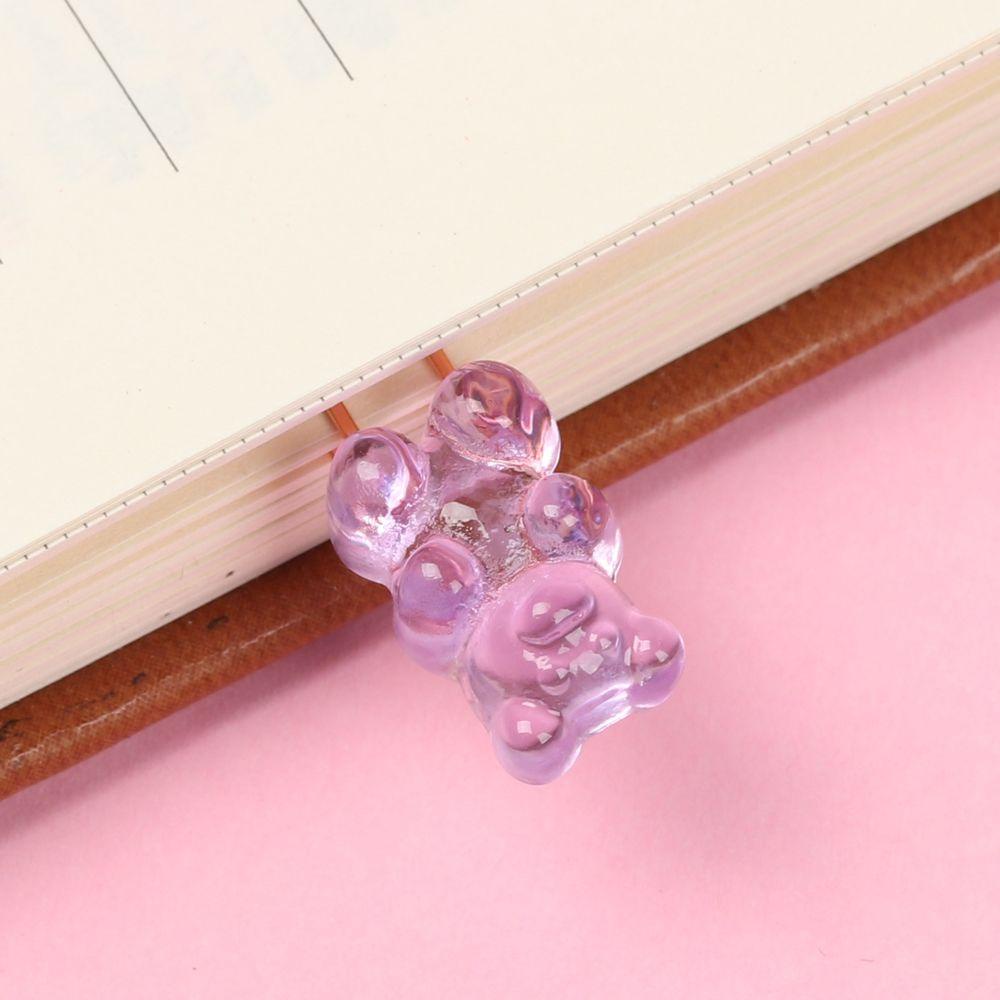 CHOOKEY Set 2 Kẹp Giấy Đánh Dấu Trang Sách Hình Gấu Màu Cầu Vồng