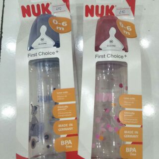 Bình sữa pp nuk cổ rộng 300ml 0-6m