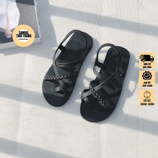  Giày sandal nữ xỏ ngón quai chéo đế bệt đi học đi chơi A101 bính full size 30-42 nữ SANDALTHOITRANG 