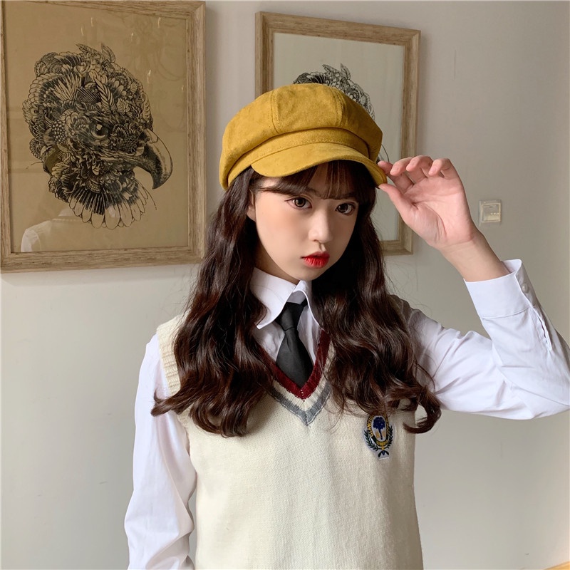 Nón beret Da Lộn Thời Trang Cho Nữ