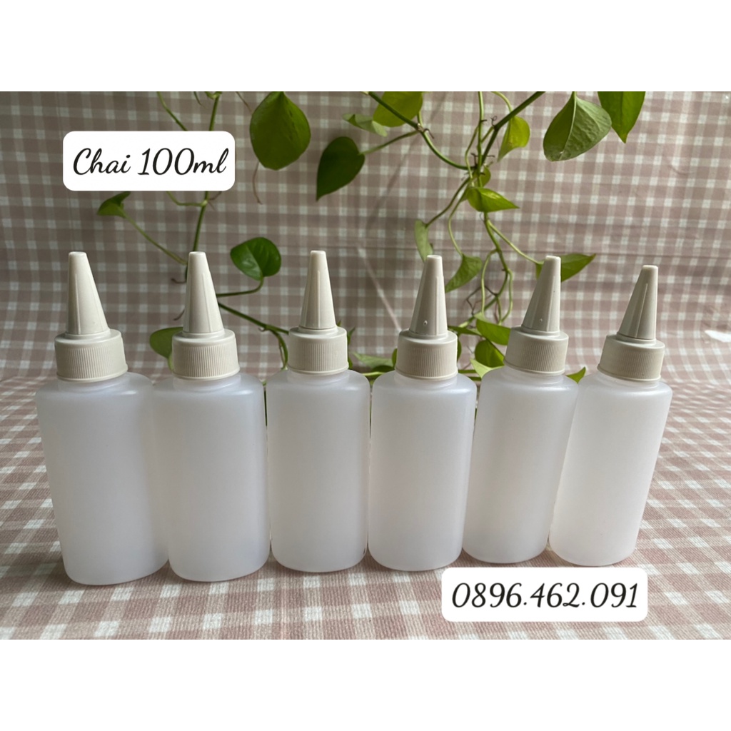 Combo 100 bộ chai nhựa mềm nút nhỏ giọt 50ML/100ML/200ML, chai nhựa xịt bơ, chai nhựa đựng bơ