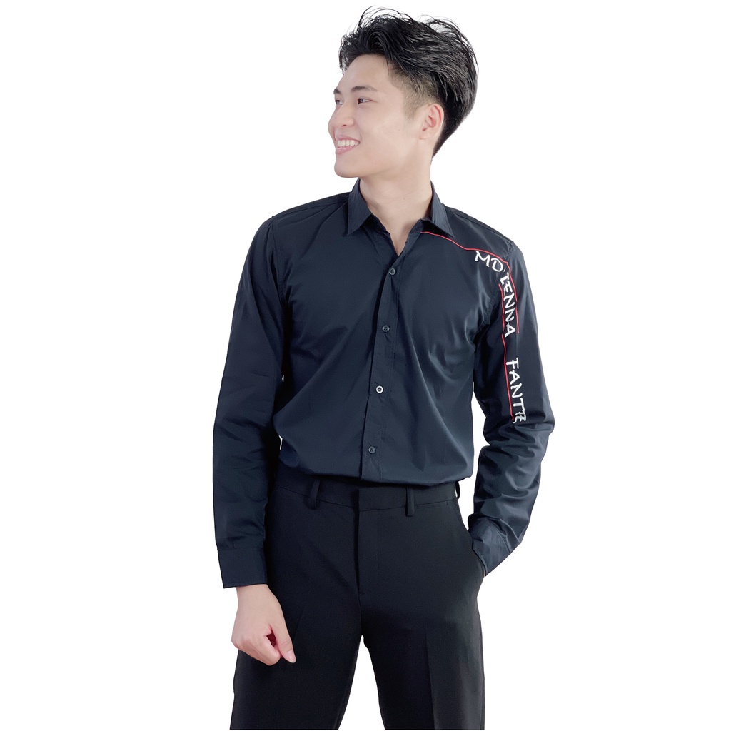 Áo sơ mi nam tay dài in chữ SM MD | BigBuy360 - bigbuy360.vn