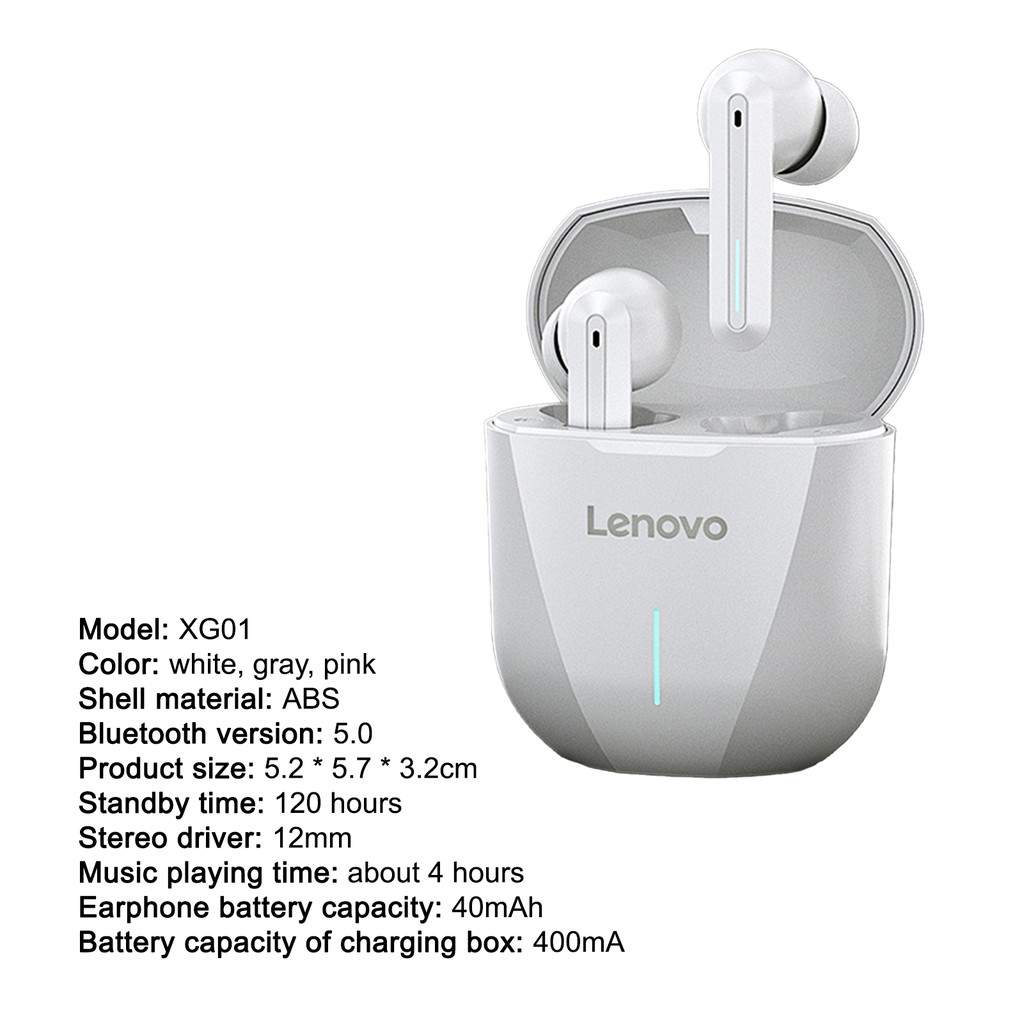Tai Nghe Nhét Tai Lenovo Xg01 Không Dây Bluetooth 5.0 Âm Thanh Hifi Chống Nước Ipx5
