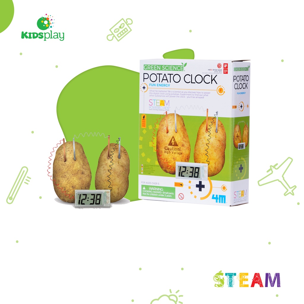 Đồng hồ khoai tây - Potato clock - Đồ chơi thông minh khoa học