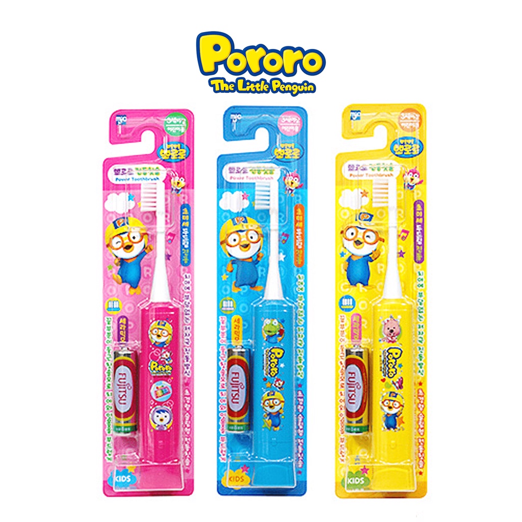 [Hàng Chính Hãng] Bàn Chải Điện Đánh Răng Trẻ Em Pororo 3 Màu Pororo Childrent's Eletric Toothbrush 3 Color