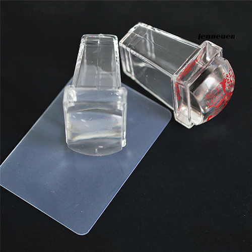 [Hàng mới về] Bộ 2 Dụng Cụ Dập Trang Trí Và Cạo Sơn Móng Tay Bằng Silicon Tiện Lợi