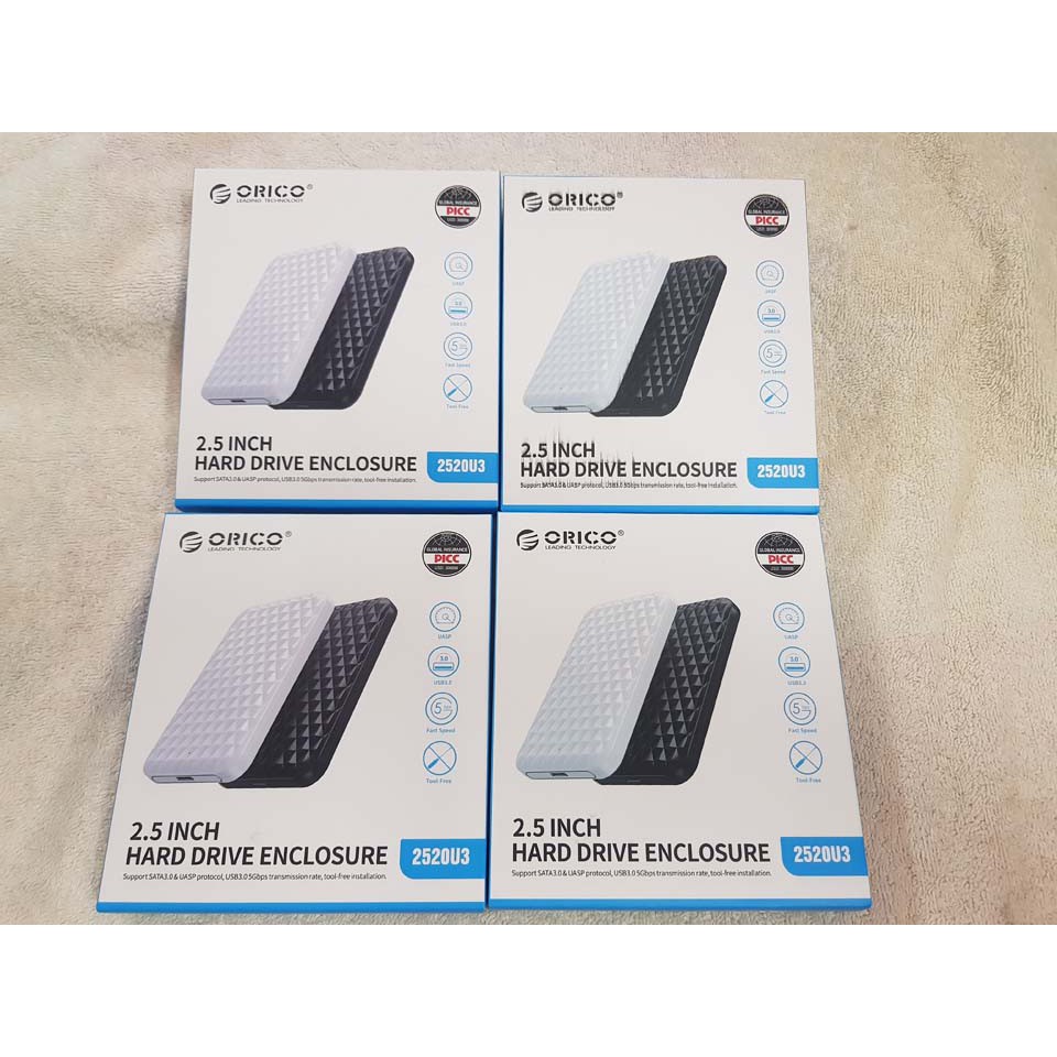 Hộp đựng ổ cứng 2.5 inch ORICO 2520U3 tốc độ USB 3.0 màu đen | BigBuy360 - bigbuy360.vn