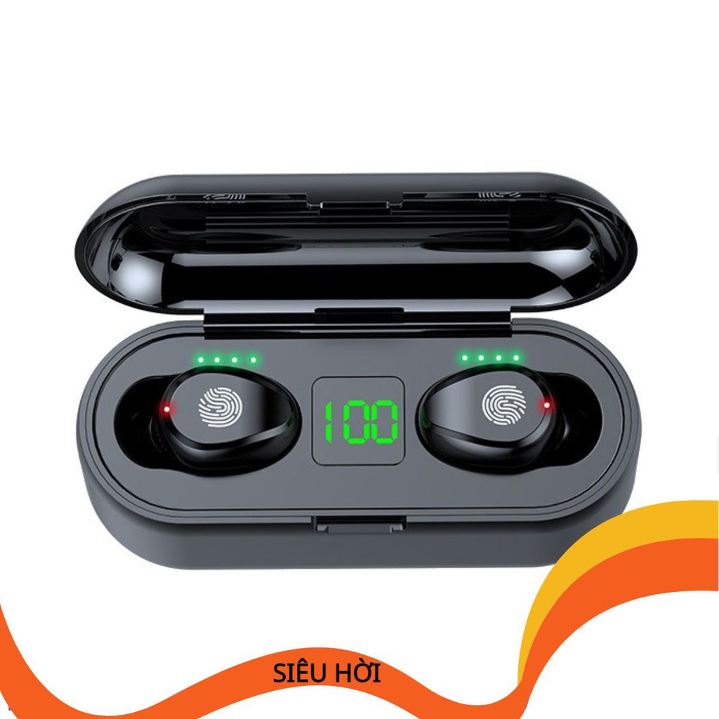 Tai Nghe Bluetooth Không Dây Amoi F9 Nút Cảm Ứng Kiêm Pin Sạc Dự Phòng HALOSIM_SHOP | BigBuy360 - bigbuy360.vn