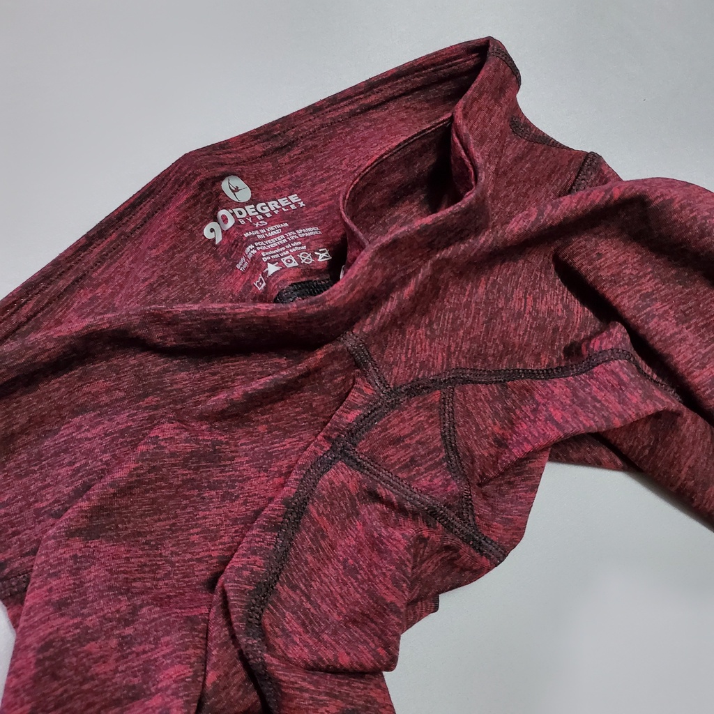 Quần legging lưng cao tập gym 90 Degree muối tiêu