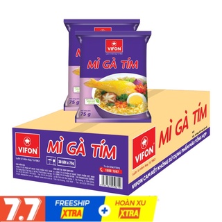[DEAL SỐC] [SALE HOT] [RẺ NHẤT SHOPEE] VIFON MÌ GÀ TÍM MÌ ĂN LIỀN THÙNG 30 GÓI VIFON 75g/gói DATE MỚI NHẤT