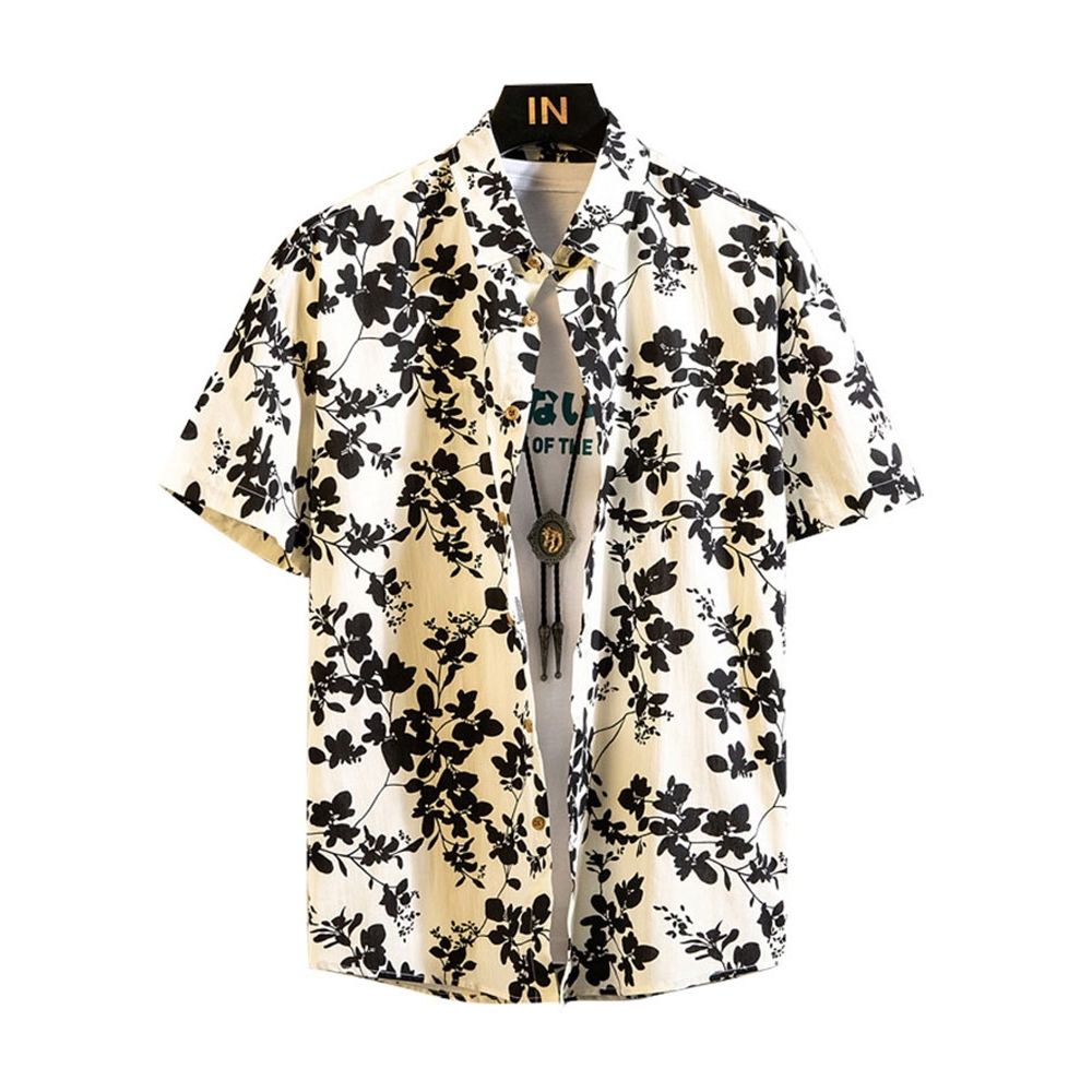 Áo Sơ Mi Tay Ngắn In Họa Tiết Hoa Phong Cách Retro Mùa Hè Mới Dành Cho Nam Size S 2022