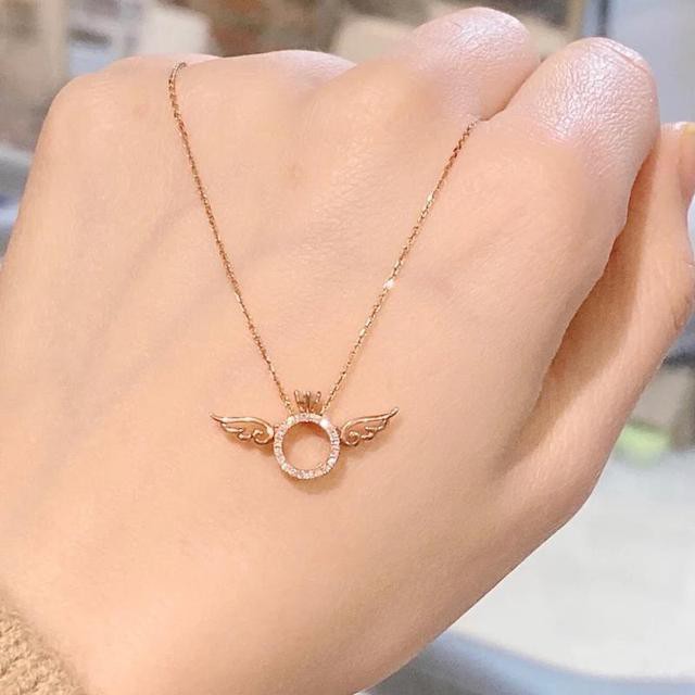 Vòng cổ dây chuyền nữ phong cách trẻ chung thanh lịch sang trọng cánh tiên V137