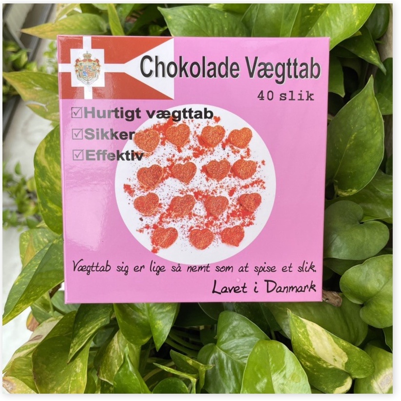 [Mã giảm giá] Kẹo Socola giảm cân Chokolake Vaegttab Hộp 40 viên, Bản mới màu Hồng mạnh gấp đôi