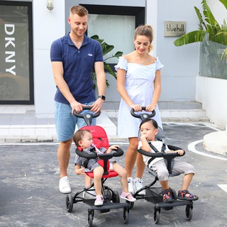 Xe đẩy đi dạo cao cấp gấp gọn nhẹ, ghế ngồi đệm Baobaohao V2