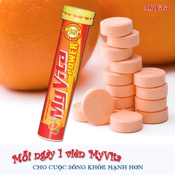 Viên sủi Myvita vị cam/chanh - tăng sức đề kháng | Thế Giới Skin Care