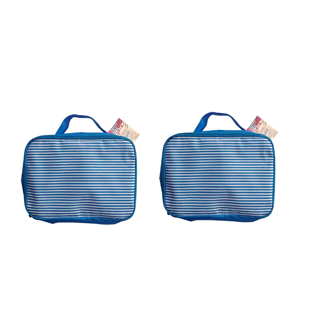 Daiso Túi Đựng 22.5X23X7Cm Diaper pouch (striped)
