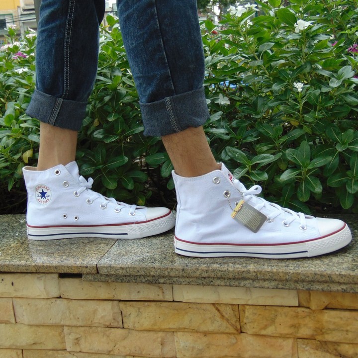 Giày CV Classic Cổ Cao Nam Trắng | BigBuy360 - bigbuy360.vn