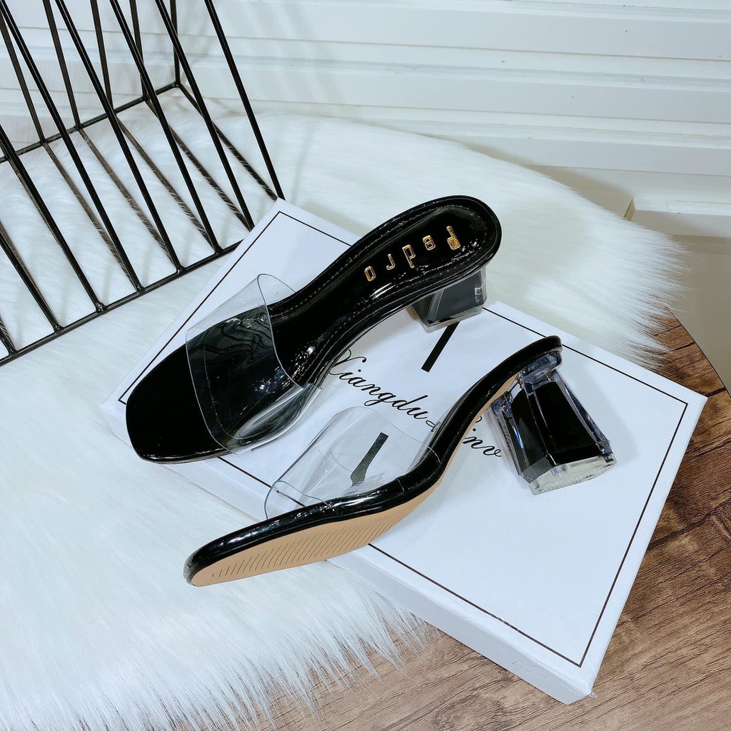 [FREE SHIP 50K] DÉP GUỐC QUAI TRONG GÓT VUÔNG SƠN TRONG 7P 2 MÀU HOT HIT CHẮC CHÂN