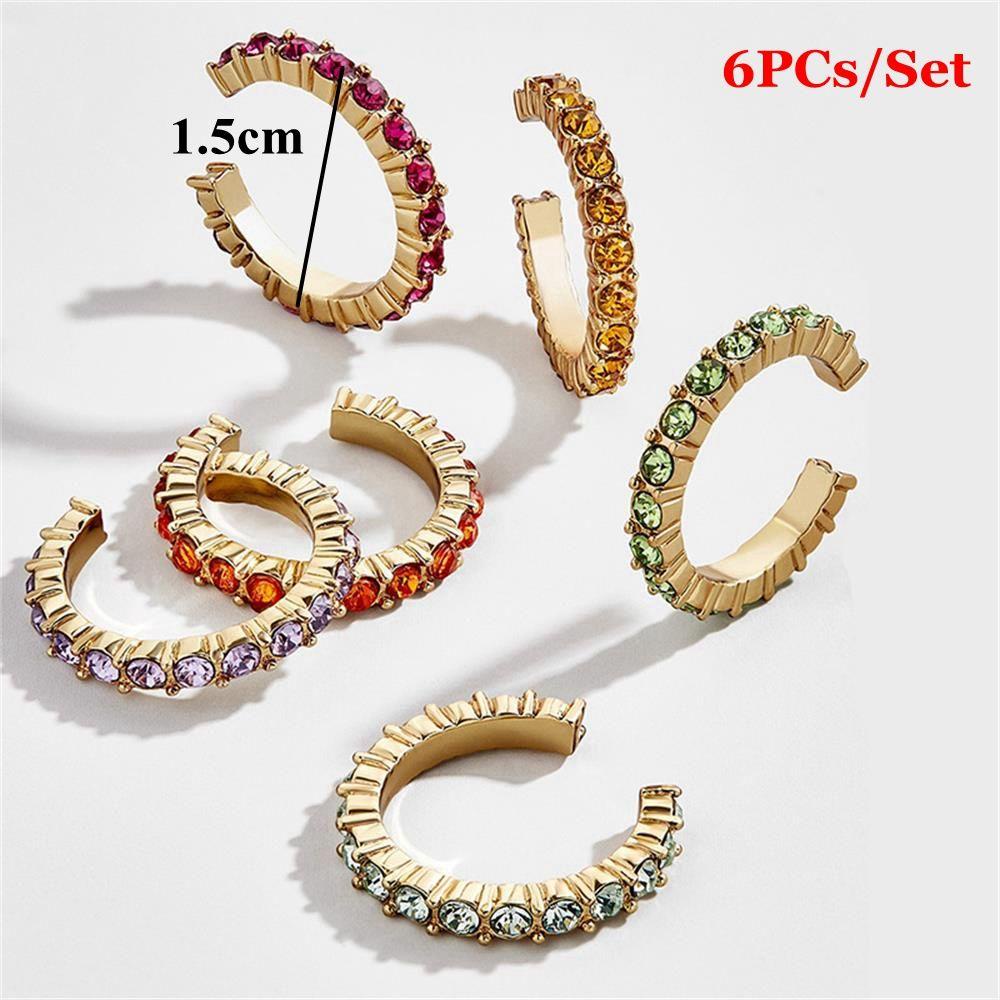 Set 6 Khuyên Vành Tai Thời Trang Cá Tính Cho Nữ