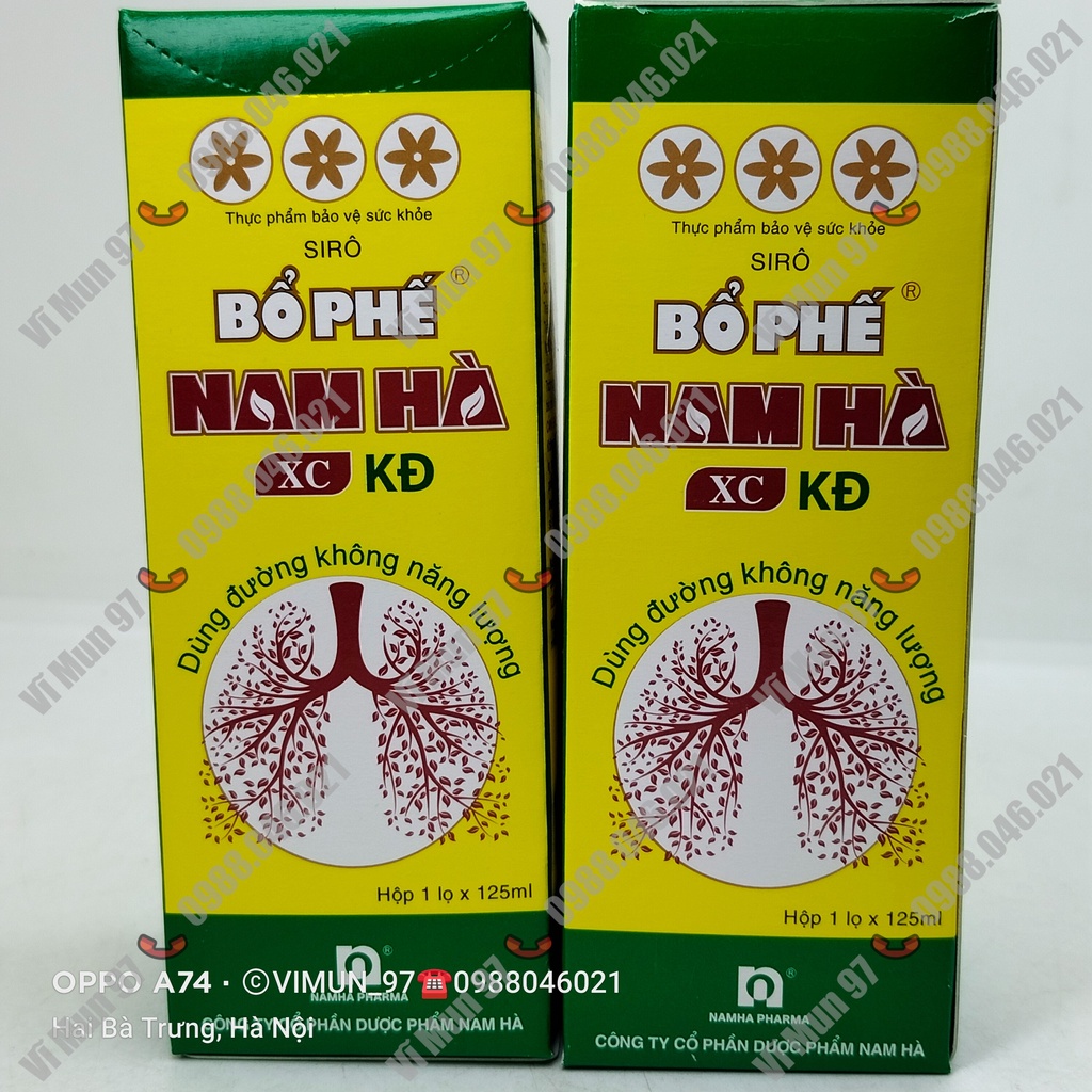 Bổ Phế Nam Hà XC - Giúp bổ phế, giảm ho, giảm đờm, giảm đau rát họng