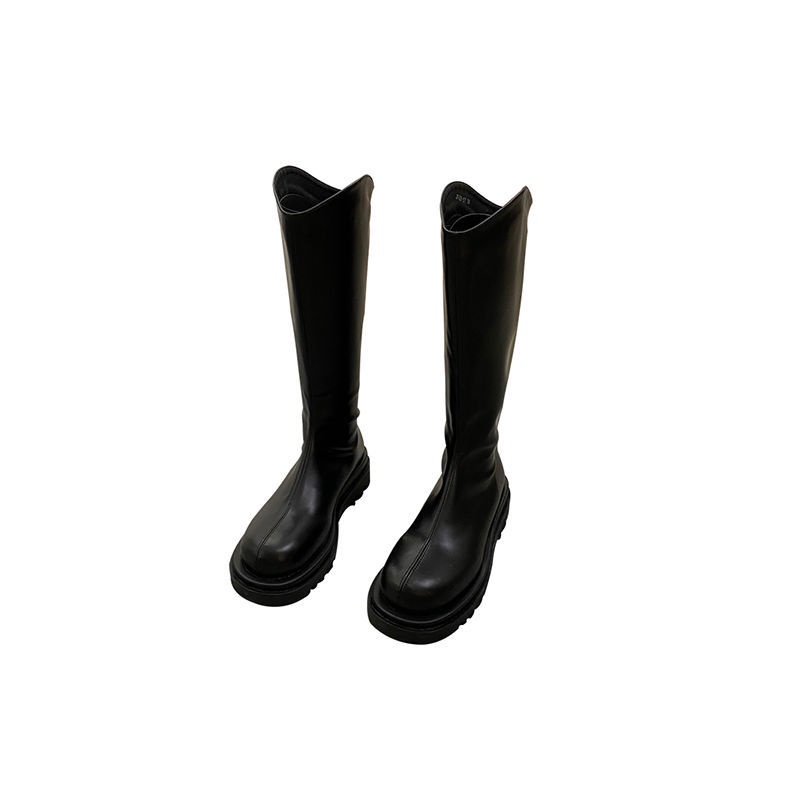 ﹍Giày cao cổ dài cho phụ nữ mùa xuân và mùa thu năm 2021 phiên bản mới của Hàn Quốc của đôi giày cao cổ hoang dã có dây | BigBuy360 - bigbuy360.vn