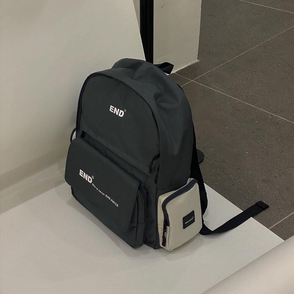Balo END  ss1 Đi Học Đi Chơi Nam Nữ Thời Trang Hàn Quốc  Nhiều Ngăn Tiện Dụng ( kèm sticker cài balo)