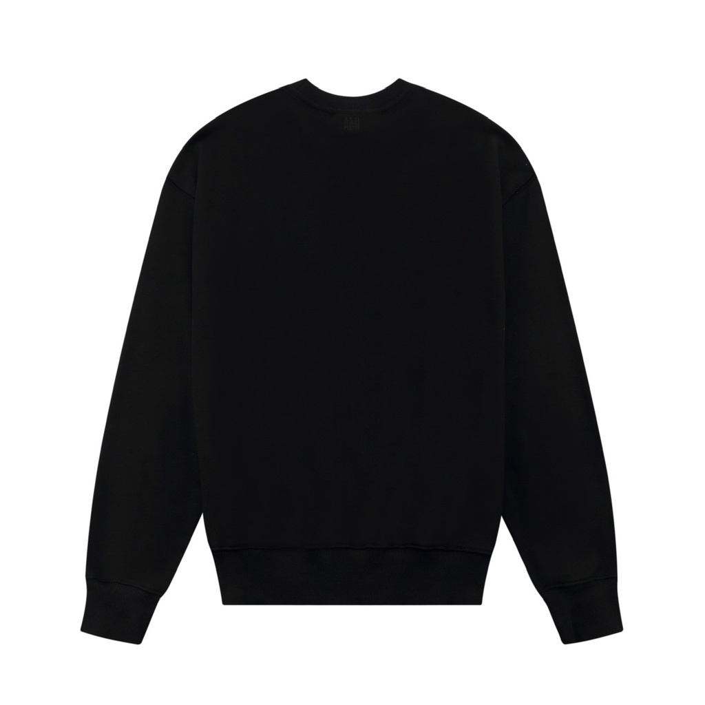 ❤❀  ❤ Áo Nỉ Dài Tay Cổ Tròn Thêu Hình Trái Tim Thời Trang Unisex