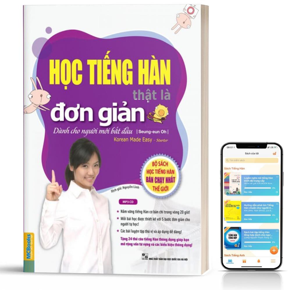 Sách - Học Tiếng Hàn Thật Là Đơn Giản Dành Cho Người Mới Bắt Đầu - Học Kèm App Online [MCBOOKS]