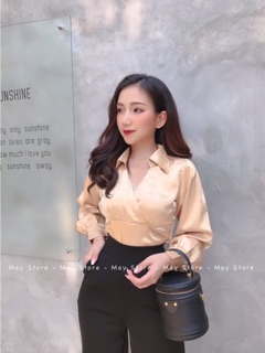 Set áo sơ mi dài quần suông