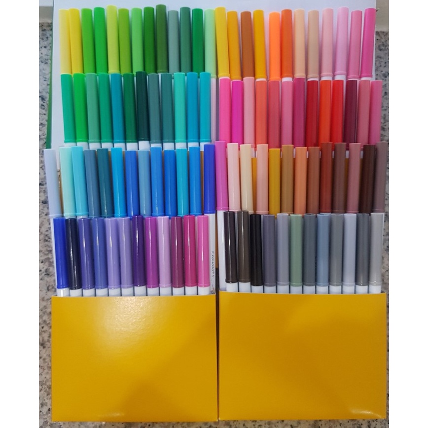 Bút lông màu, bộ 100 cây bút lông dễ tẩy rửa Crayola Supertips. Nét thanh nét đậm
