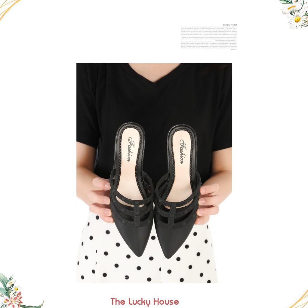 Giầy sục cao gót nữ đi mưa, dạo phố êm chân kiểu dáng dễ thương DN16